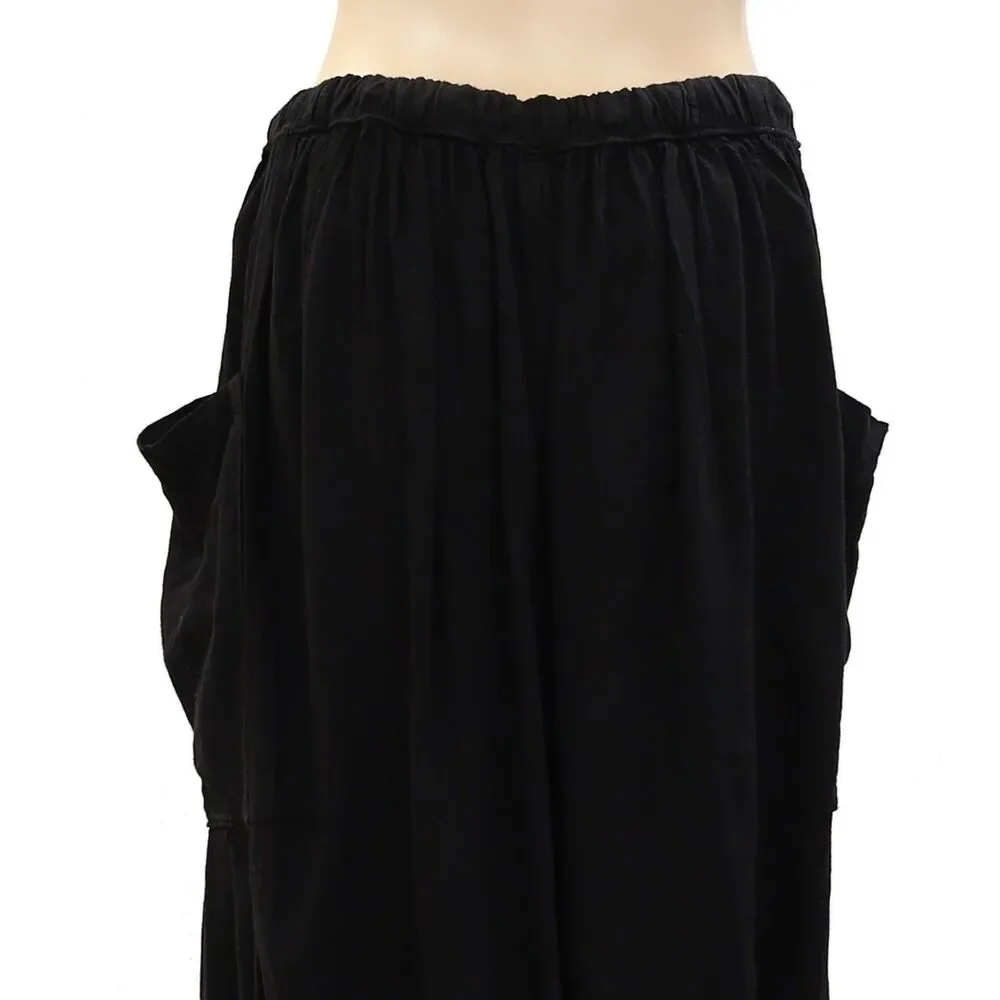 Women's Black Wide Leg Harem Pants